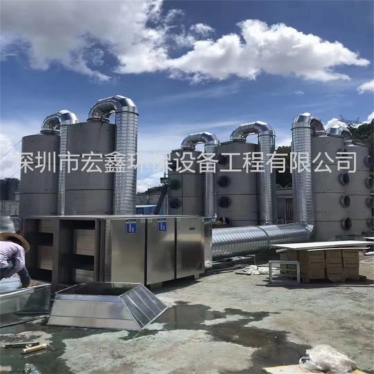 龍華環(huán)保風管安裝公司承接 園山PP噴淋塔安裝 寶龍廢氣凈化噴淋塔