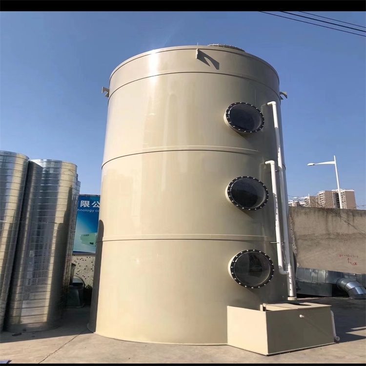 園山環(huán)保風管安裝公司承接 寶龍PP噴淋塔安裝 吉華廢氣凈化噴淋塔
