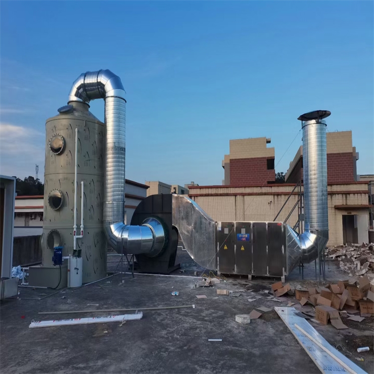 吉華環(huán)保風管安裝公司承接 坪地PP噴淋塔安裝 南灣廢氣凈化噴淋塔